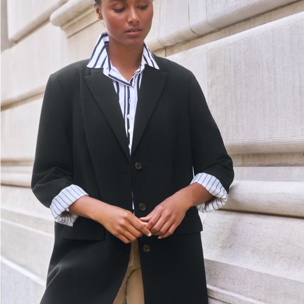 Ellos Black Long Oversized Blazer brand new